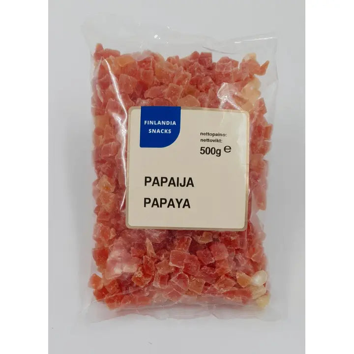 Finlandia Snacks kuivattuja Papaijapaloja 500g-Finlandia Snacks 干木瓜片 500g