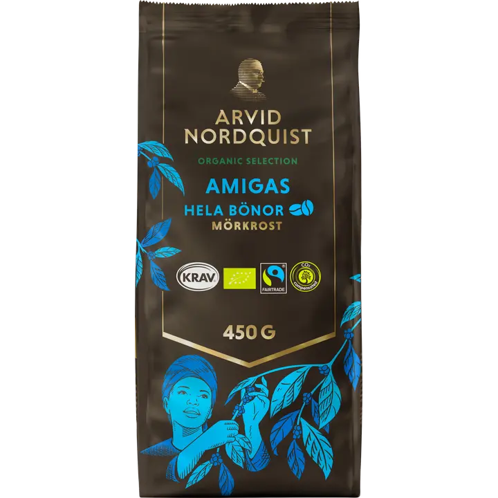Arvid Nordquist Selection 450g Amigas pavut Luomu, Fairtrade｜Arvid Nordquist 精选 450 克 Amigas 豆 有机，公平贸易