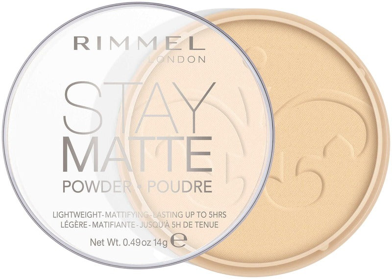 Rimmel London Rimmel 14克 哑光粉饼 001 透明色｜Rimmel 14g Stay Matte Pressed Powder 001 Transparent kivipuuteri