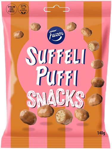 Fazer Suffeli Puffi 零食糖果袋 140g｜Fazer Suffeli Puffi Snacks karkkipussi 140g