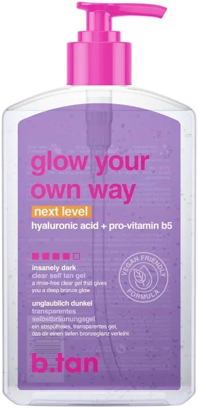 b.tan B Tan 进阶版自晒黑凝胶｜B Tan Glow your own way next level itseruskettava geeli