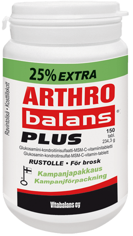 Arthrobalans Plus葡萄糖胺+25%促销装 150片｜Arthrobalans Plus Glukosamiini + 25 % KAMPANJAPAKKAUS 150 tabl.