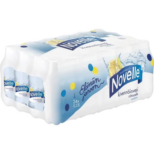 24 x Hartwall Novelle Citronelle kivennäisvesi 0,33 l｜Hartwall Novelle 24 x Hartwall Novelle Citronelle 矿泉水 0,33 l