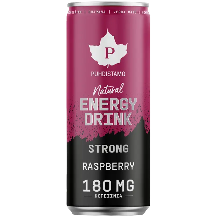 Puhdistamo Natural Energy Drink Strong Raspberry 330 ml｜Puhdistamo 天然能量饮料强覆盆子 330 ml