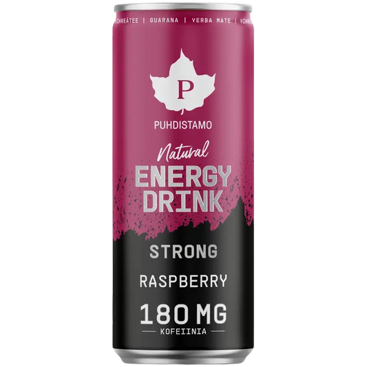 Puhdistamo Natural Energy Drink Strong Raspberry 330 ml｜Puhdistamo 天然能量饮料强覆盆子 330 ml