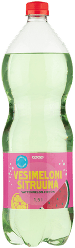Coop 无糖西瓜柠檬汽水 1,5l｜Coop vesimeloni-sitruuna sokeriton virvoitusjuoma 1,5l