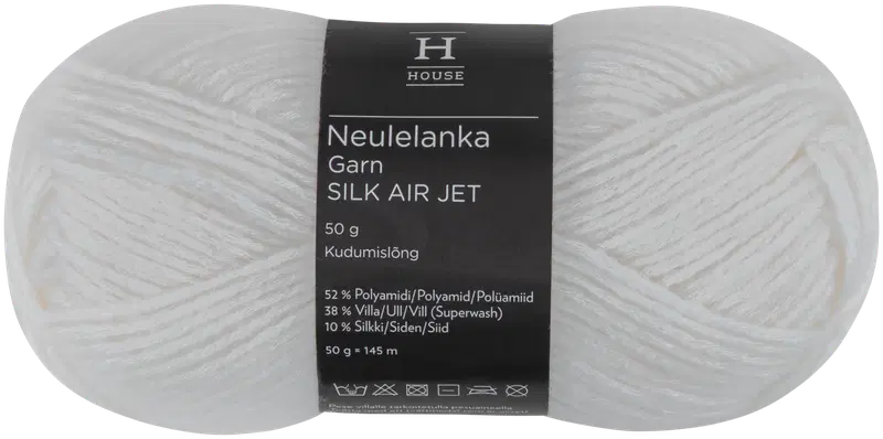 House 丝光空气喷气纱线 50克 白色 208｜House lanka Silk Air Jet 50 g White 208