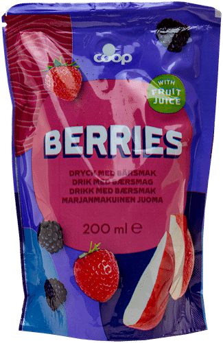 Coop mehujuoma metsämarjat 0,2 l｜Coop 果汁饮料森林浆果 0,2 l