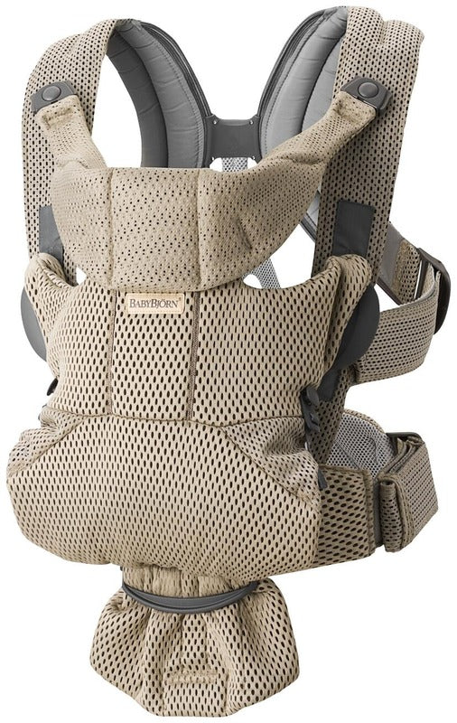 BabyBjörn 婴儿背带移动款 - 3D网眼，灰米色｜BabyBjörn vauvan kantoreppu move - 3d mesh, harmaa beige