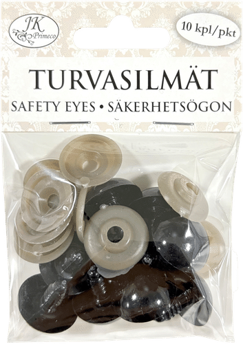 J.K. Primeco turvasilmä 20mm musta 10kpl