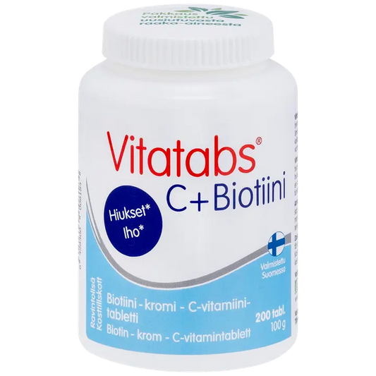 Vitatabs C + Biotiini  kromi-biotiini-C-vitamiinitabletti 200 tabl-Vitatabs C+生物素铬-生物素-维生素C片200片