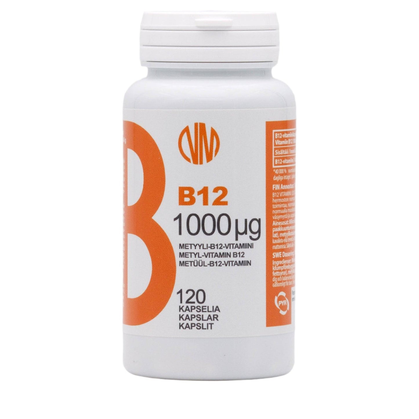 Natura Media B12 1000 µg 120 kaps. - erä｜Natura Media B12 1000微克 120粒