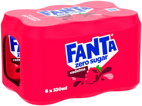 Fanta 六罐装 芬达 覆盆子 Zero 汽水 罐装 0,33 L