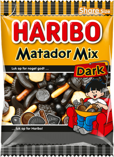 Haribo Matador Mix Dark 270克糖果袋｜HARIBO Matador Mix Dark 270g Karkkipussi