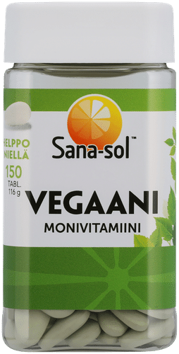 Sana-sol 素食复合维生素矿物质片膳食补充剂 150tabl