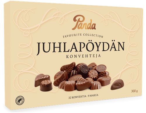 Panda 节日餐桌巧克力夹心糖 300g｜Panda Juhlapöydän suklaakonvehti 300g