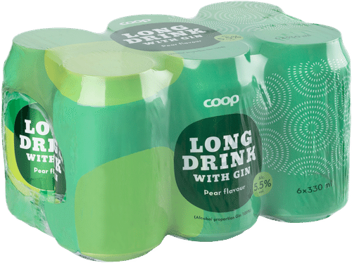 6 x Coop Pear 5,5 til-% 0,33L päärynänmakuinen long drink