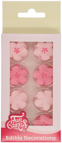FunCakes syötävä koriste, kukkalajitelma pinkki 24 kpl｜Funcakes 食用装饰花束粉色 24 kpl