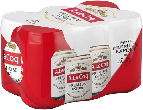 A. Le Coq 6 x A. Le Coq Premium Export 5.2% 0.33升罐 收缩膜装