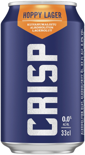 Crisp 酒花拉格无醇饮品0.0%罐装 0,33 L