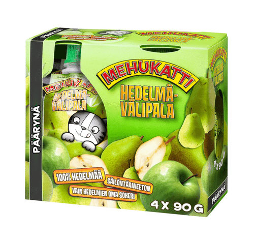 Mehukatti Hedelmävälipala 梅胡卡蒂 梨水果零食 4x90g