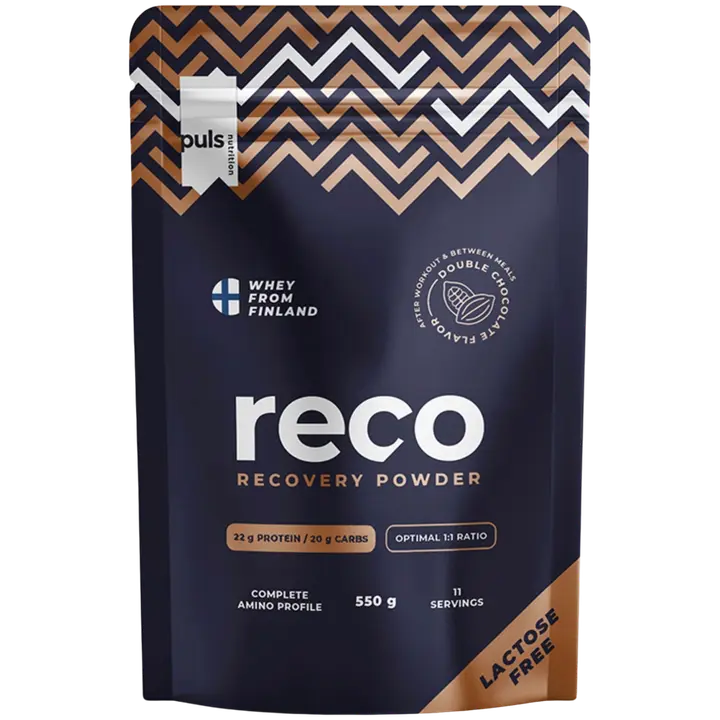 PULS RECO 550g Suklaan makuinen proteiini-hiilihydraattijuomajauhe-Puls RECO 550g 巧克力味蛋白质碳水化合物饮料粉