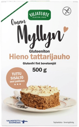 Virtasalmen Viljatuote Gluteeniton Hieno Tattarijauho 500g｜Virtasalmen Viljatuote 无麸质细荞麦粉 500g