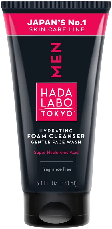 Hada Labo 东京男士温和泡沫洁面乳 150ml｜HADA LABO TOKYO MEN Hydrating Foam Cleanser Gentle Face Wash -puhdistusaine 150ml