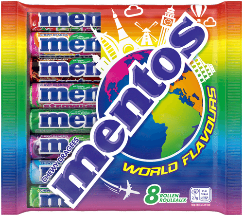 Mentos 世界风味含片 8x37,5g｜Mentos World Flavours pastilli 8x37,5g
