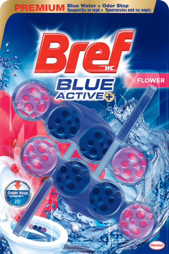 Bref 2x50克 蓝色活性花香双效马桶清新剂