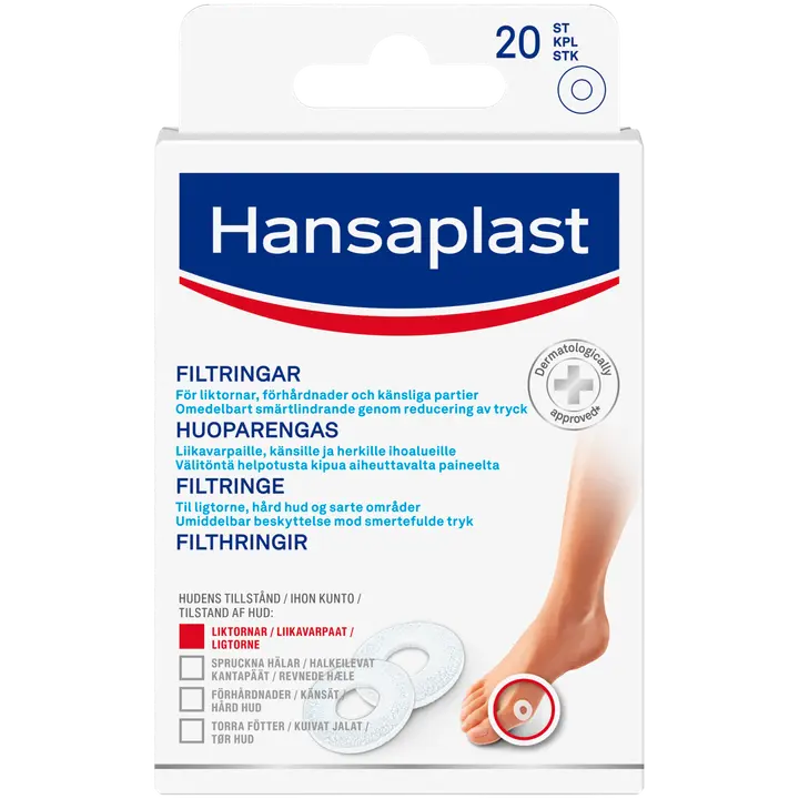 Hansaplast 20kpl Huoparengas pyöreä-Hansaplast 20枚圆形毛毡环