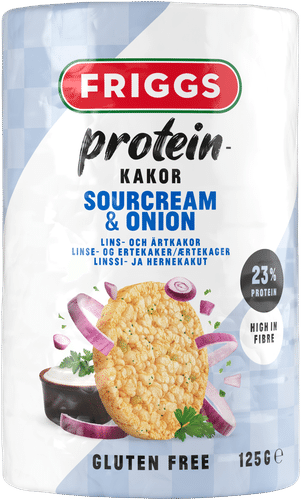 Friggs Proteiinikakku Sourcream & Onion 125g｜Friggs 蛋白质蛋糕 酸奶油洋葱味 125g