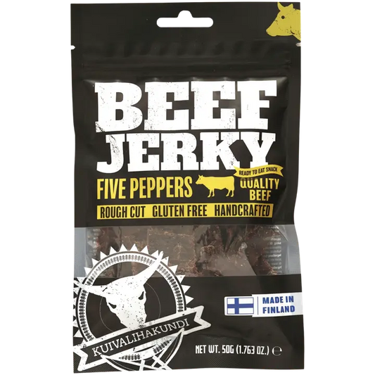 Kuivalihakundi Beef Jerky Five Peppers 50g-Kuivalihakundi 牛肉干五椒 50g