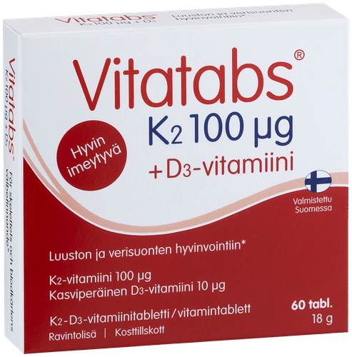 Vitatabs K2 100 + D3维生素 60 tabl