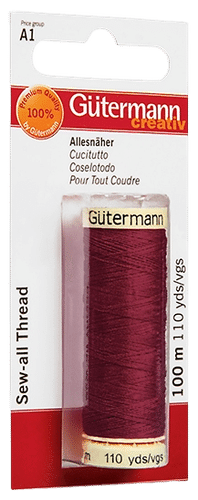 Gütermann 通用缝纫线100米涤纶，酒红