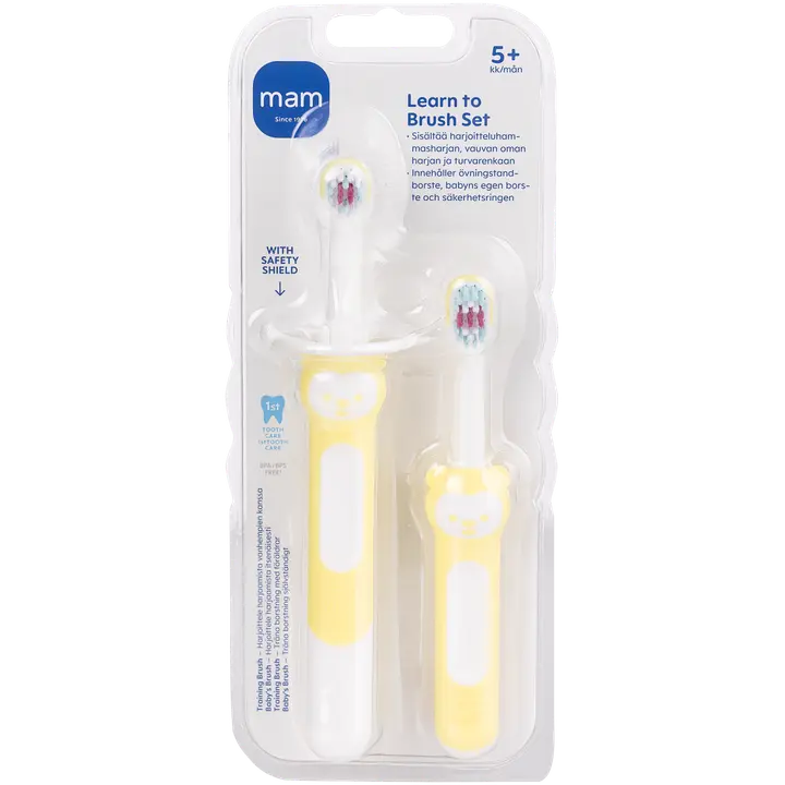 MAM Learn to Brush Set 5+kk hammasharjasetti｜None MAM 学习刷牙套装 5 个月以上牙刷套装