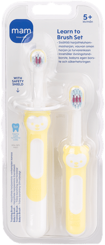 MAM 学刷牙套装 5个月以上牙刷套装｜MAM Learn to Brush Set 5+kk hammasharjasetti