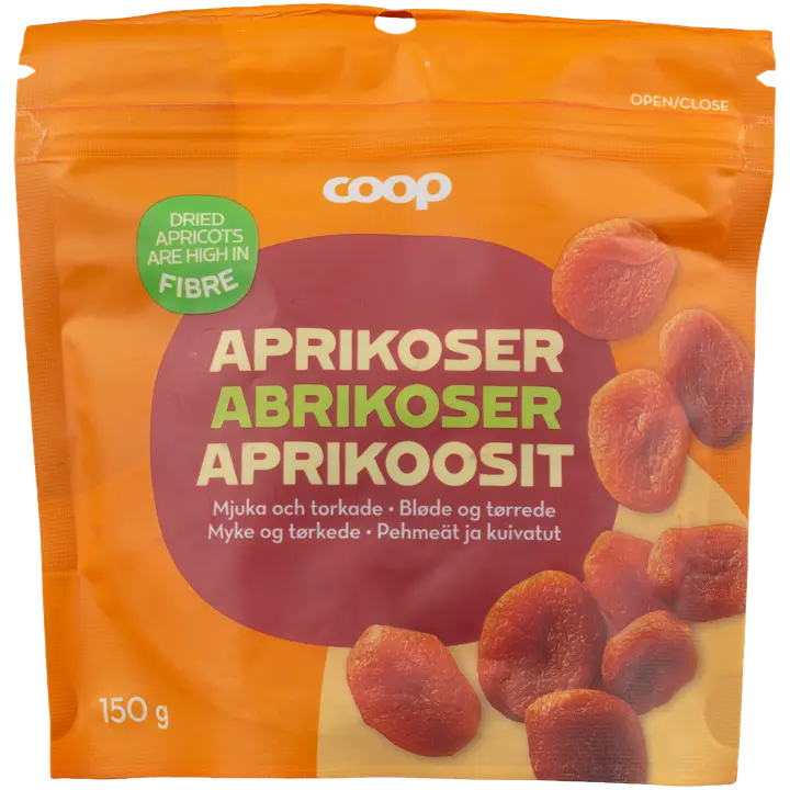 Coop pehmeät kuivatut aprikoosit 150 g-Coop 软杏干 150 g