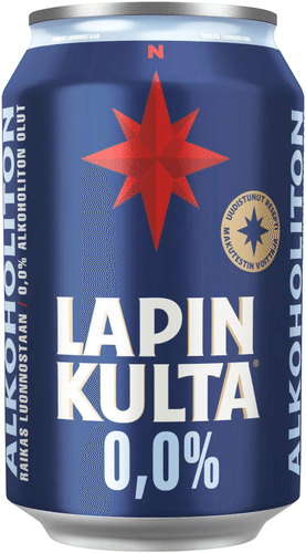 Lapin Kulta 无醇麦芽饮料0.0% 0,33 l｜Lapin Kulta alkoholiton olut 0,0% 0,33 l