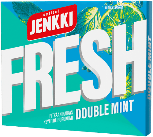 Jenkki Fresh 双薄荷木糖醇口香糖 32g｜Jenkki Fresh Double Mint ksylitolipurukumi 32g