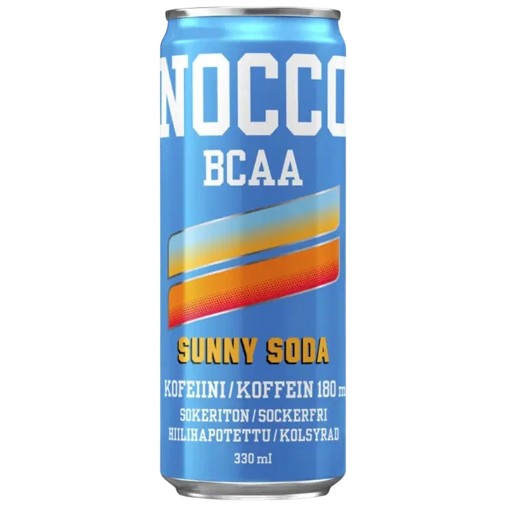 NOCCO BCAA Sunny Soda hiilihapotettu energiajuoma 330ml｜Nocco BCAA Sunny Soda 碳酸能量饮料 330ml