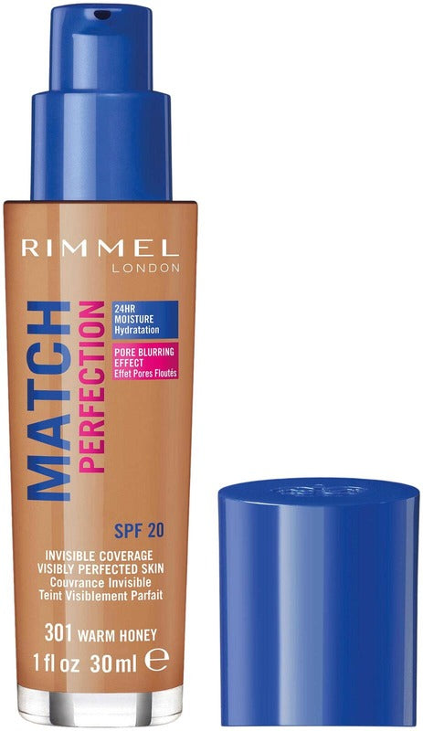 Rimmel London Rimmel 30ml Match Perfection粉底液 SPF20 301暖蜂蜜色