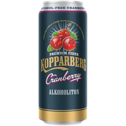 Kopparberg Karpalo 0%, Karpalon makuinen alkoholiton omenasiideri tölkki 50cl｜Kopparberg 蔓越莓 0%，蔓越莓味0度苹果汁罐头 50cl