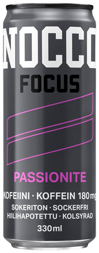 Nocco FOCUS 百香果味含咖啡因维生素含气能量饮料 330ml｜NOCCO FOCUS Passionite kofeiinia ja vitamiineja sisältävä hiilihapotettu energiajuoma 330ml