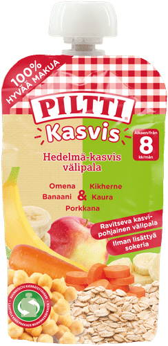 Piltti 蔬菜 110g 果蔬零食 苹果-香蕉-胡萝卜-鹰嘴豆-燕麦 有机