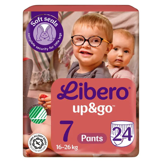 LIBERO Up&Go housuvaippa koko 7, 24 kpl, 16-26kg｜Libero Up&Go 裤式尿布尺寸 7，24 片，16-26 公斤
