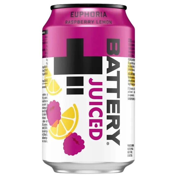 Battery Juiced Euphoria energiajuoma tölkki 0,33 L｜Battery 果汁 Euphoria 能量饮料罐 0,33 L