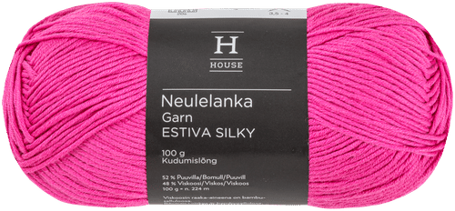 House 竹粘胶棉混纺纱线 Estiva Silky 100克 紫红 12927