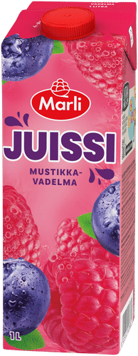 Marli Juissi Mustikka-vadelmamehujuoma 1 L｜Juissi Marli Juissi 黑莓覆盆子汁饮料 1 L