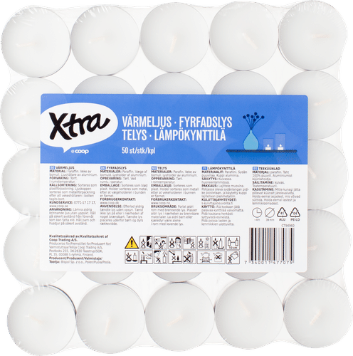 Xtra 保温蜡烛 50 kpl